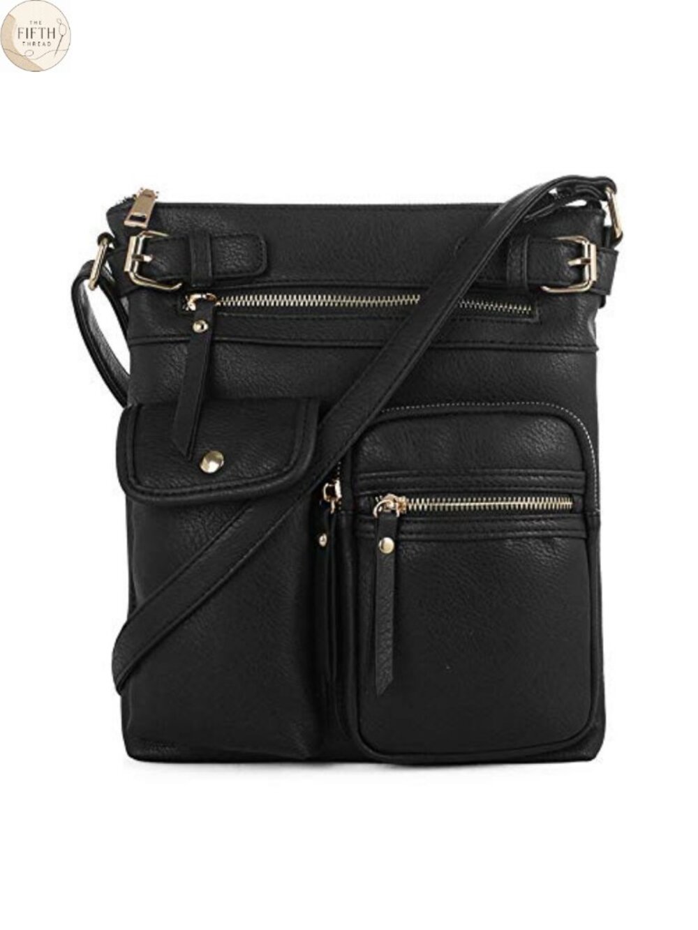 SG SUGU Katie Medium Crossbody Bag PU Leather Multi Pocket Shoulder Bag